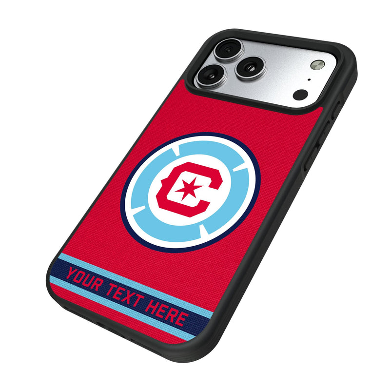 Chicago Fire Personalized Stripe iPhone Bump Phone Case for Apple iPhone Iso.Jpg