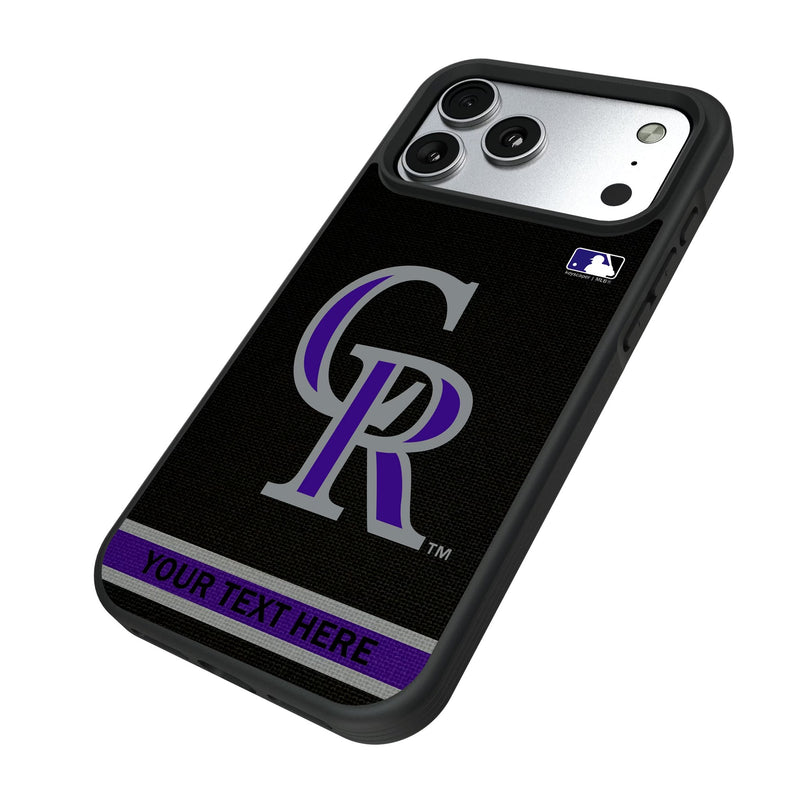 Colorado Rockies Personalized Stripe iPhone Bump Phone Case for Apple iPhone Iso.Jpg