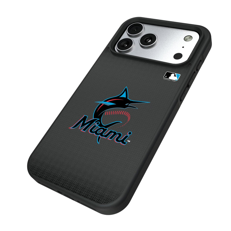 Miami Marlins Linen iPhone Bump Phone Case for Apple iPhone Iso.Jpg