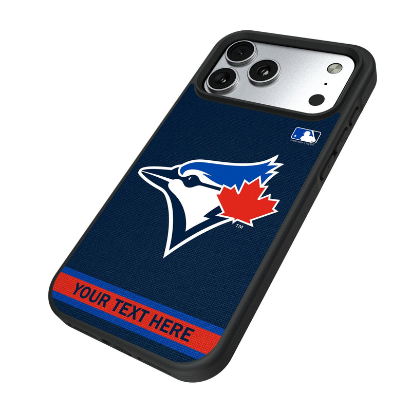 Toronto Blue Jays Personalized Stripe iPhone Bump Phone Case for Apple iPhone Iso.Jpg