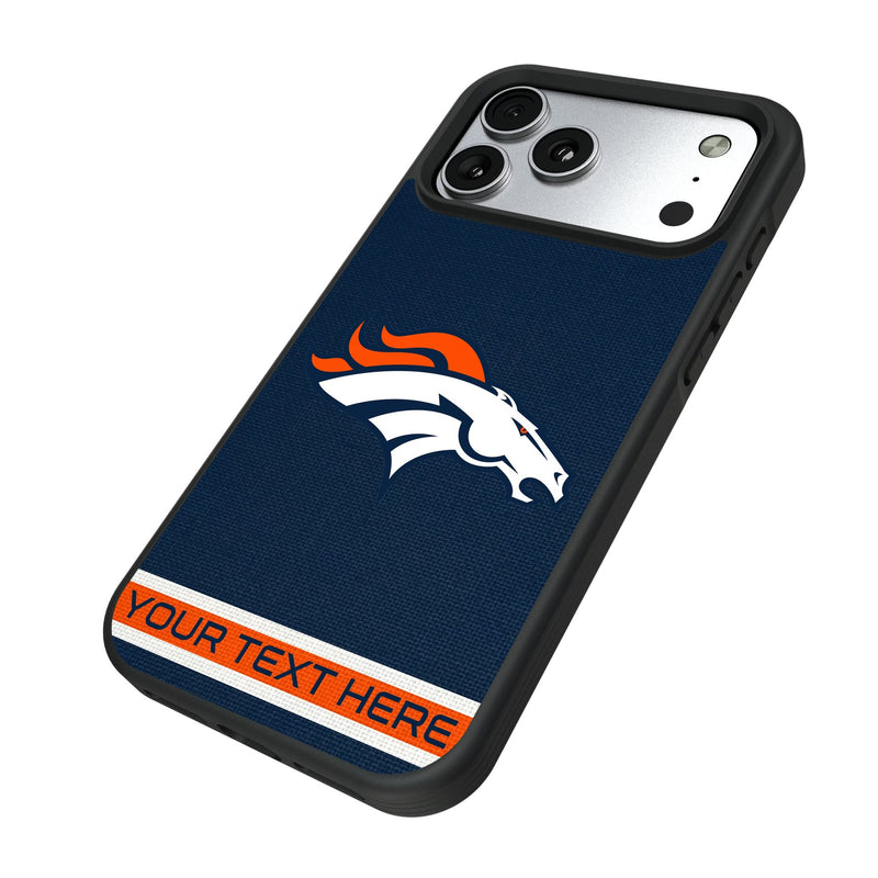 Denver Broncos Personalized Stripe iPhone Bump Phone Case for Apple iPhone Iso.Jpg