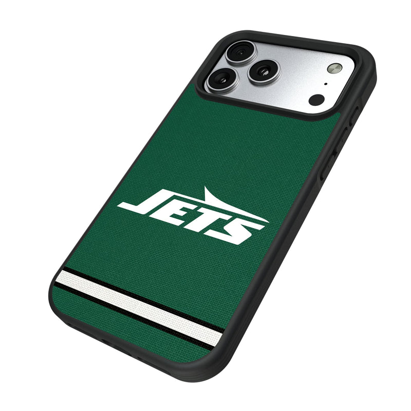 New York Jets Stripe iPhone Bump Phone Case for Apple iPhone Iso.Jpg