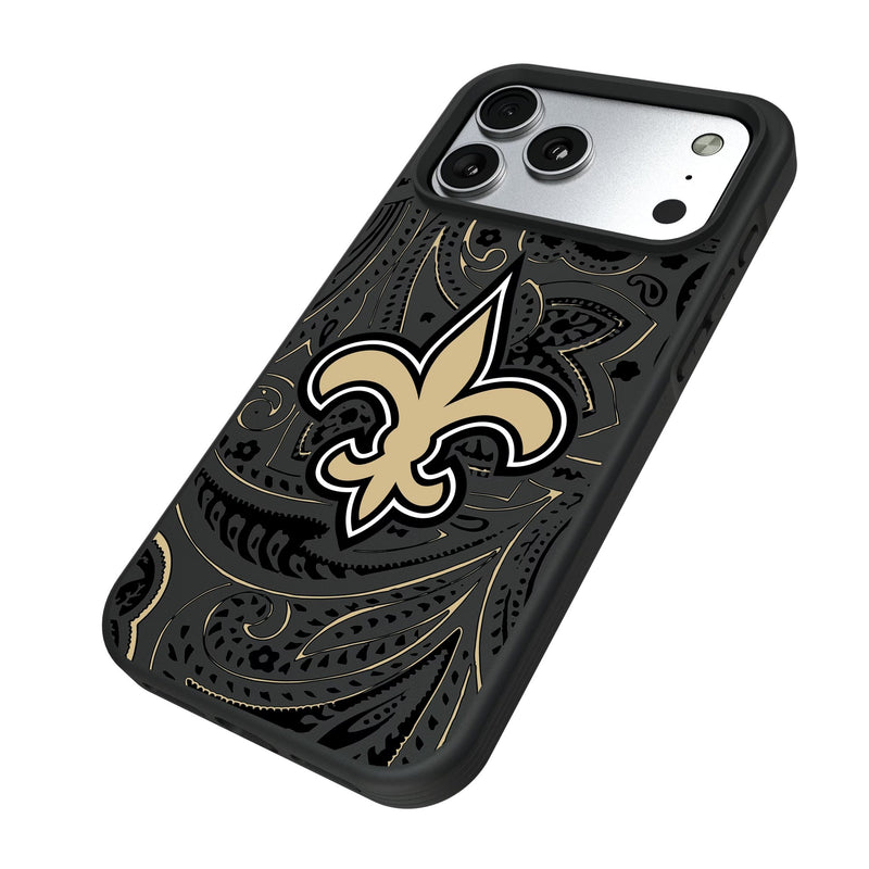 New Orleans Saints Paisley iPhone Bump Phone Case for Apple iPhone Iso.Jpg
