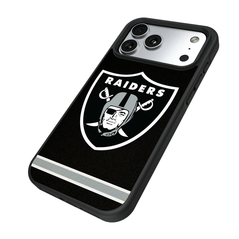 Las Vegas Raiders Stripe iPhone Bump Phone Case for Apple iPhone Iso.Jpg