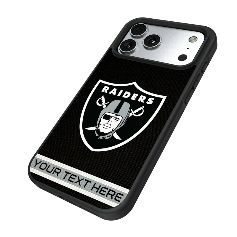 Las Vegas Raiders Personalized Stripe iPhone Bump Phone Case for Apple iPhone Iso.Jpg