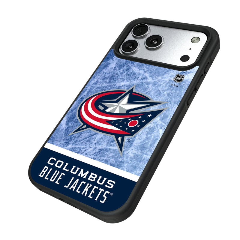 Columbus Blue Jackets Ice Wordmark iPhone Bump Phone Case for Apple iPhone Iso.Jpg