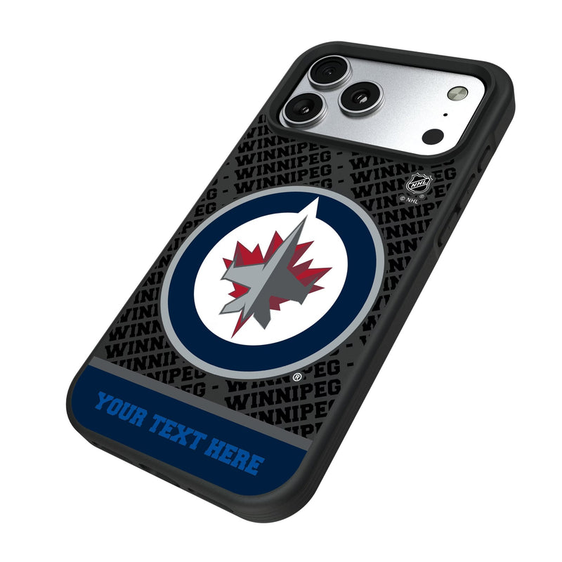 Winnipeg Jets Personalized EndZone Plus iPhone Bump Phone Case for Apple iPhone Iso.Jpg