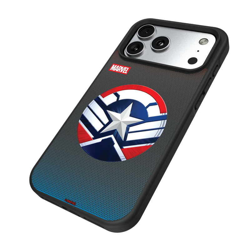 Marvel Avengers Sam Wilson Captain America Grid iPhone Bump Phone Case for Apple iPhone Iso.Jpg