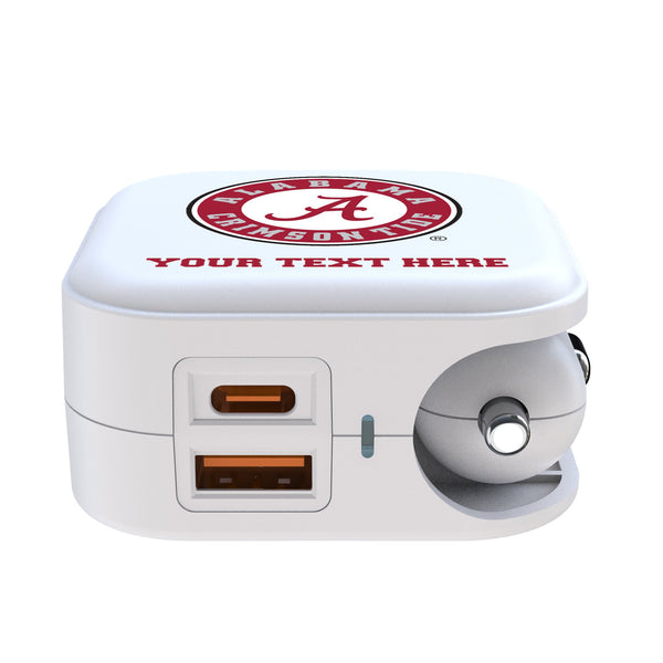 University of Alabama Crimson Tide Personalized Insignia 2 in 1 USB Charger Ports.Jpg