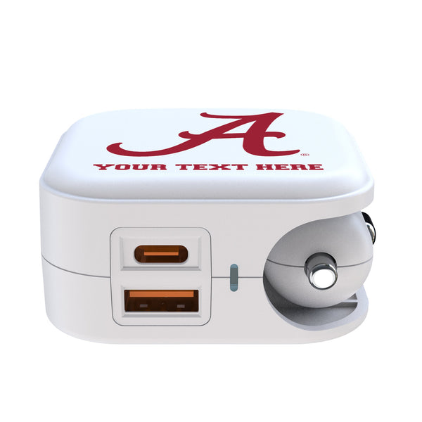 University of Alabama Crimson Tide Script A Personalized Insignia 2 in 1 USB Charger Ports.Jpg