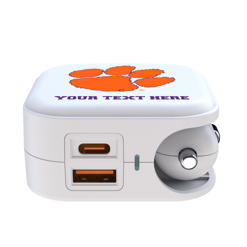 Clemson University Tigers Personalized Insignia 2 in 1 USB Charger Ports.Jpg