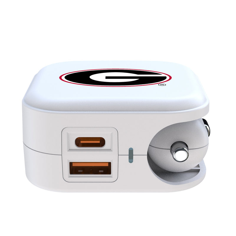 University of Georgia Bulldogs Insignia 2 in 1 USB Charger Ports.Jpg
