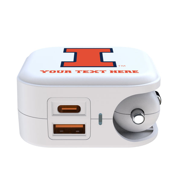 University of Illinois Fighting Illini Personalized Insignia 2 in 1 USB Charger Ports.Jpg