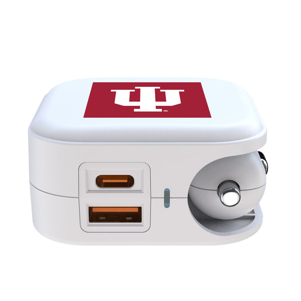 Indiana University Hoosiers Insignia 2 in 1 USB Charger Ports.Jpg