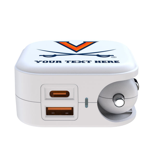 University of Virginia Cavaliers Personalized Insignia 2 in 1 USB Charger Ports.Jpg