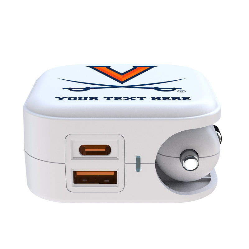 University of Virginia Cavaliers Personalized Insignia 2 in 1 USB Charger Ports.Jpg