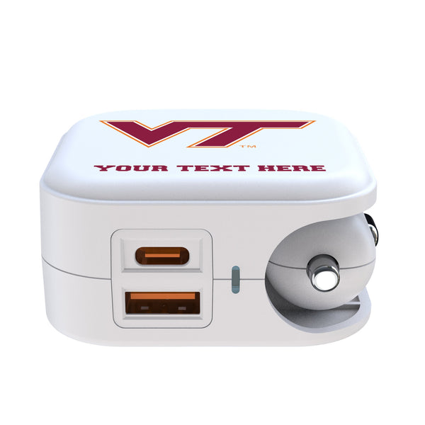Virginia Tech Hokies Personalized Insignia 2 in 1 USB Charger Ports.Jpg