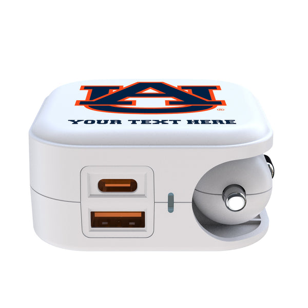 University of Auburn Tigers Personalized Insignia 2 in 1 USB Charger Ports.Jpg