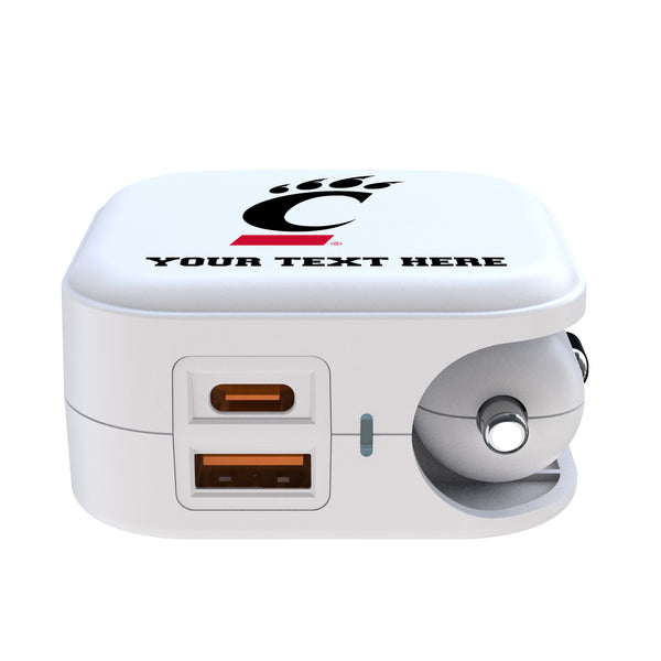 University of Cincinnati Bearcats Personalized Insignia 2 in 1 USB Charger Ports.Jpg
