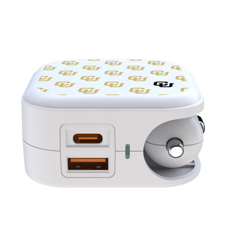 University of Colorado Buffaloes Fashion Pattern 2 in 1 USB Charger Ports.Jpg