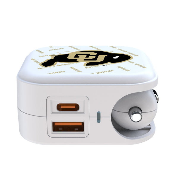 University of Colorado Buffaloes Quadtile 2 in 1 USB Charger Ports.Jpg