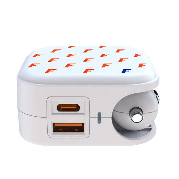 University of Florida Gators Fashion Pattern 2 in 1 USB Charger Ports.Jpg