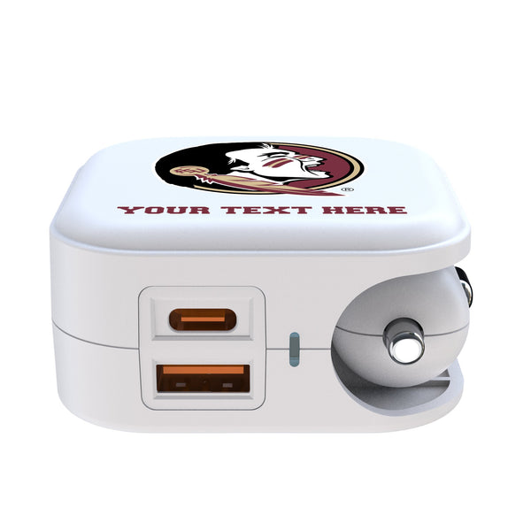 Florida State University Seminoles Personalized Insignia 2 in 1 USB Charger Ports.Jpg