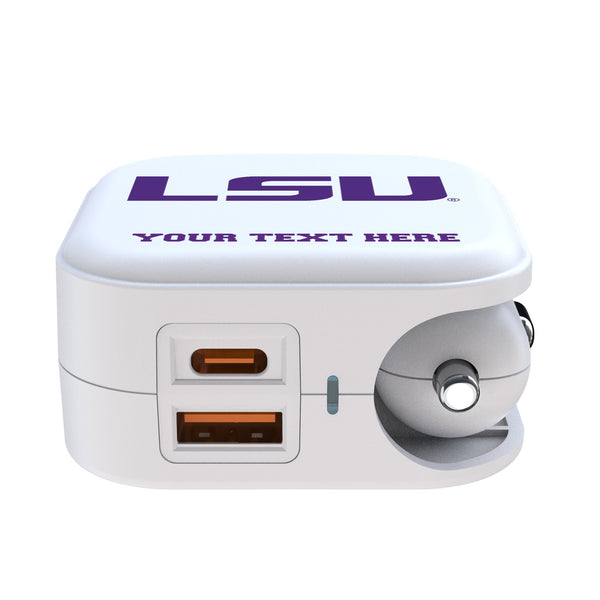 Louisiana State University Tigers Personalized Insignia 2 in 1 USB Charger Ports.Jpg