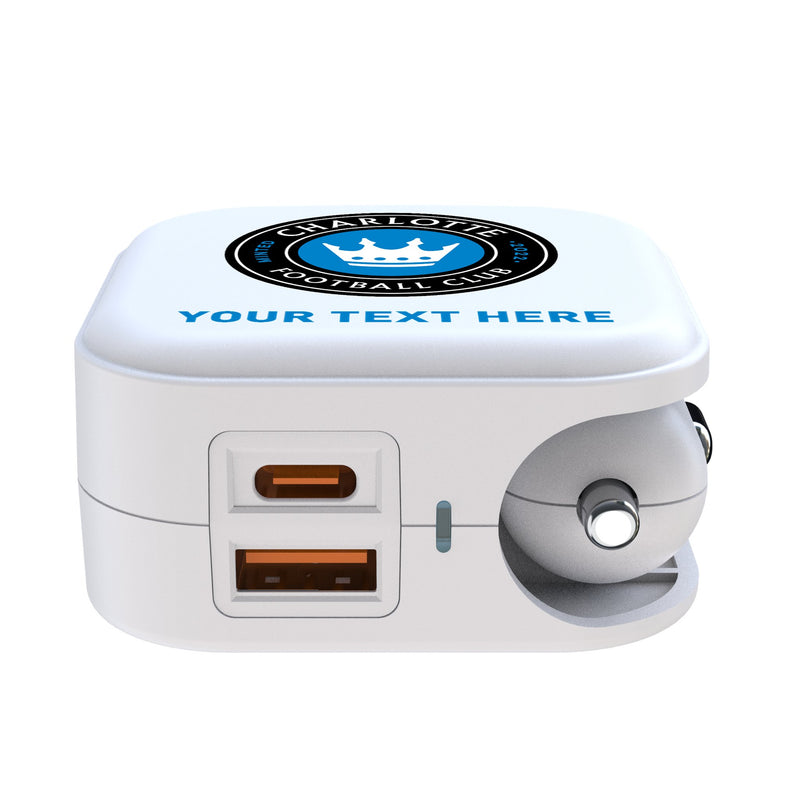 Charlotte FC Personalized Insignia 2 in 1 USB Charger Ports.Jpg