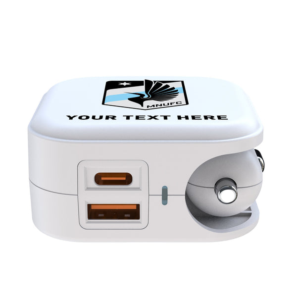 Minnesota United FC Personalized Insignia 2 in 1 USB Charger Ports.Jpg