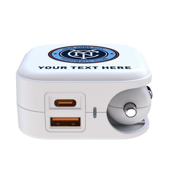 New York City FC Personalized Insignia 2 in 1 USB Charger Ports.Jpg