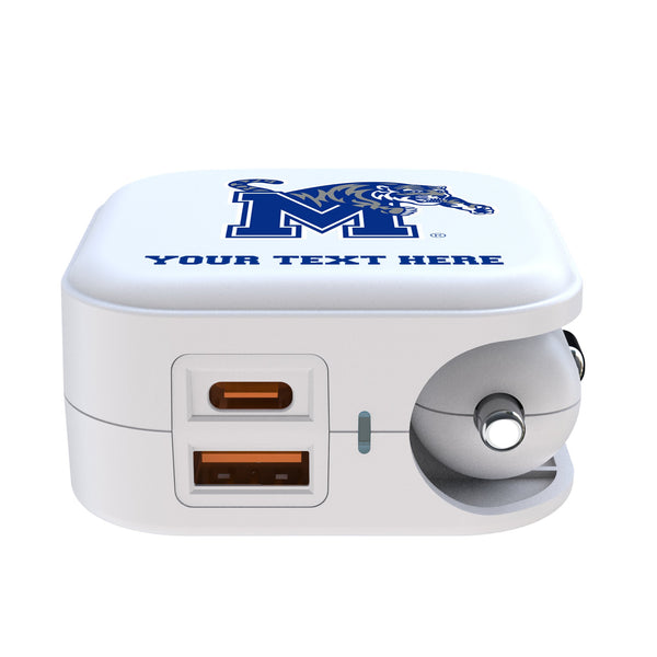 University of Memphis Tigers Personalized Insignia 2 in 1 USB Charger Ports.Jpg