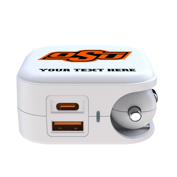 Oklahoma State University Cowboys Personalized Insignia 2 in 1 USB Charger Ports.Jpg