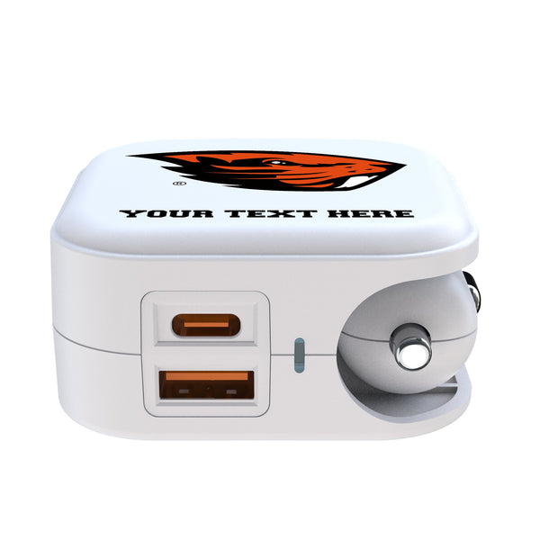 Oregon State University Beavers Personalized Insignia 2 in 1 USB Charger Ports.Jpg