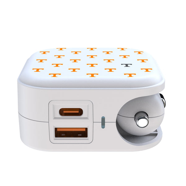 University of Tennessee Volunteers Fashion Pattern 2 in 1 USB Charger Ports.Jpg