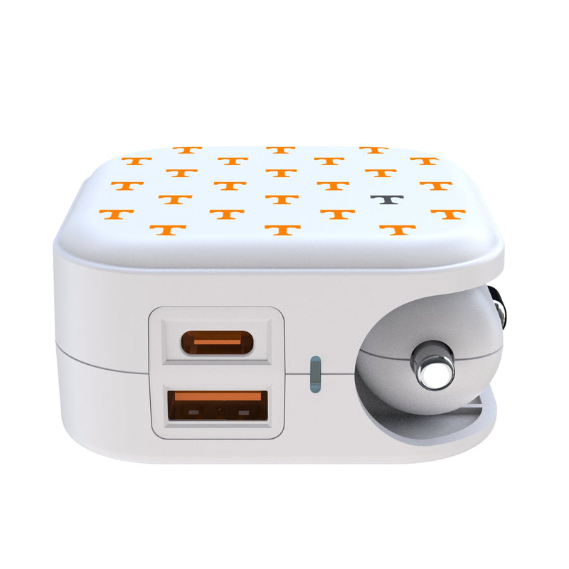 University of Tennessee Volunteers Fashion Pattern 2 in 1 USB Charger Ports.Jpg