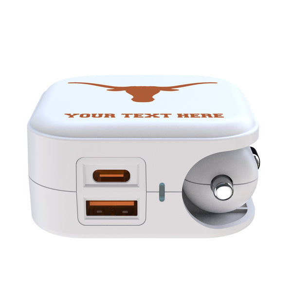 University of Texas Longhorns Personalized Insignia 2 in 1 USB Charger Ports.Jpg
