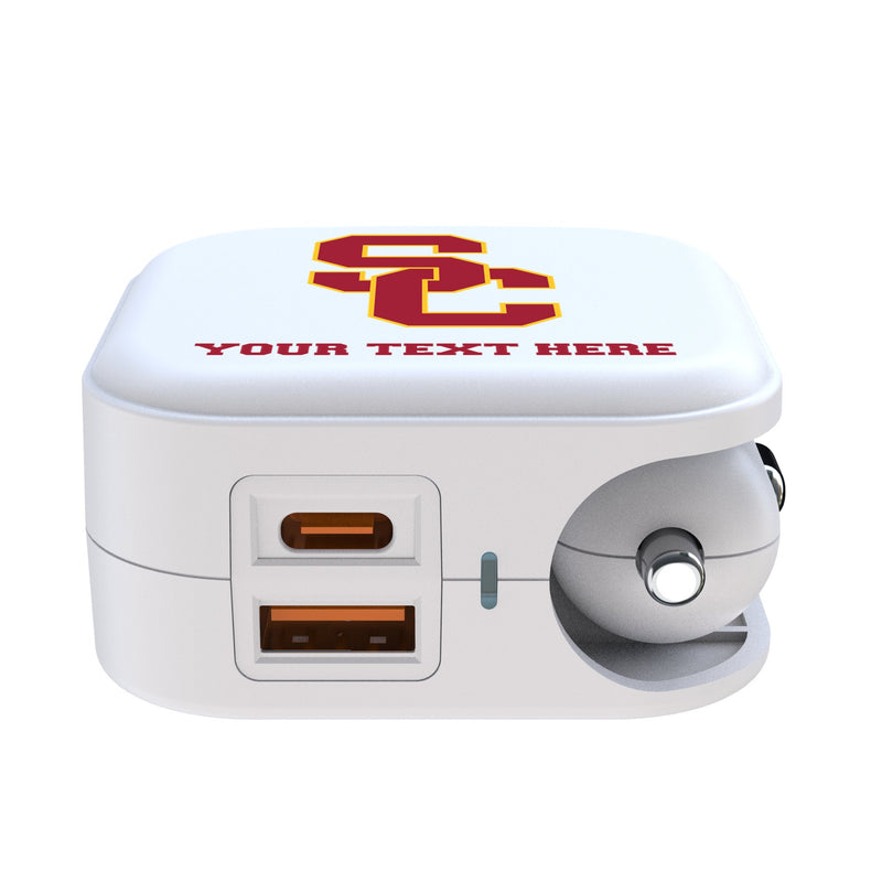 University of Southern California Trojans Personalized Insignia 2 in 1 USB Charger Ports.Jpg