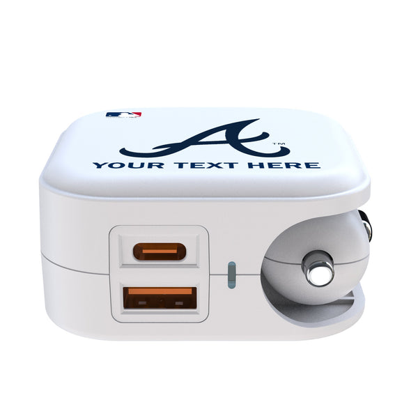Atlanta Braves Personalized Insignia 2 in 1 USB Charger Ports.Jpg