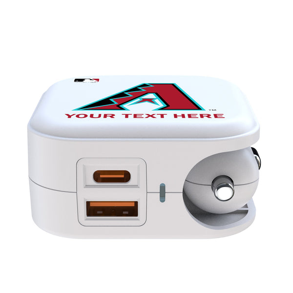 Arizona Diamondbacks Personalized Insignia 2 in 1 USB Charger Ports.Jpg