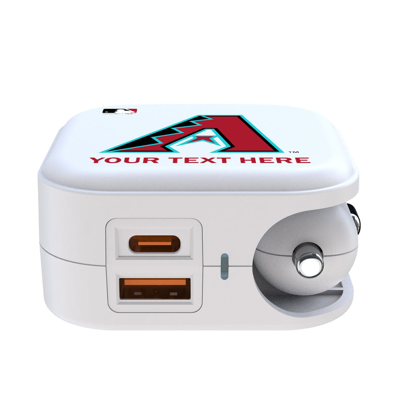Arizona Diamondbacks Personalized Insignia 2 in 1 USB Charger Ports.Jpg