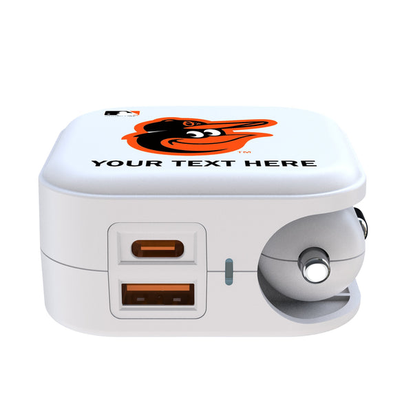 Baltimore Orioles Personalized Insignia 2 in 1 USB Charger Ports.Jpg