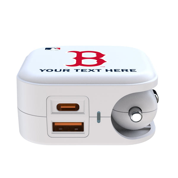 Boston Red Sox Personalized Insignia 2 in 1 USB Charger Ports.Jpg