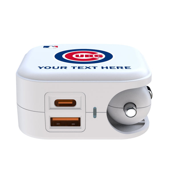 Chicago Cubs Personalized Insignia 2 in 1 USB Charger Ports.Jpg