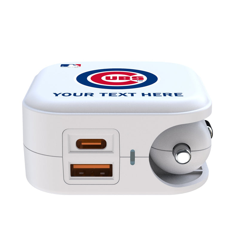 Chicago Cubs Personalized Insignia 2 in 1 USB Charger Ports.Jpg