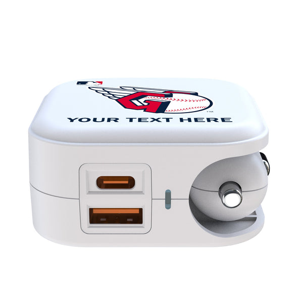 Cleveland Guardians Personalized Insignia 2 in 1 USB Charger Ports.Jpg