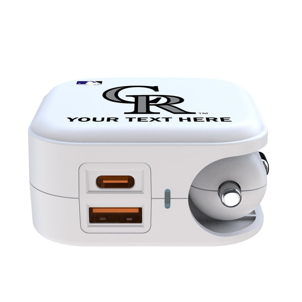 Colorado Rockies Personalized Insignia 2 in 1 USB Charger Ports.Jpg