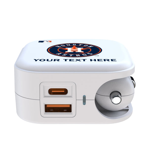Houston Astros Personalized Insignia 2 in 1 USB Charger Ports.Jpg