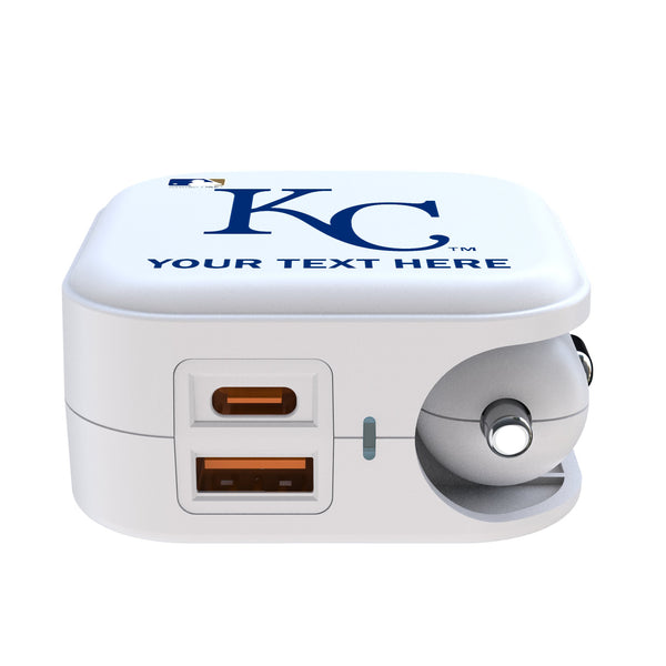 Kansas City Royals Personalized Insignia 2 in 1 USB Charger Ports.Jpg