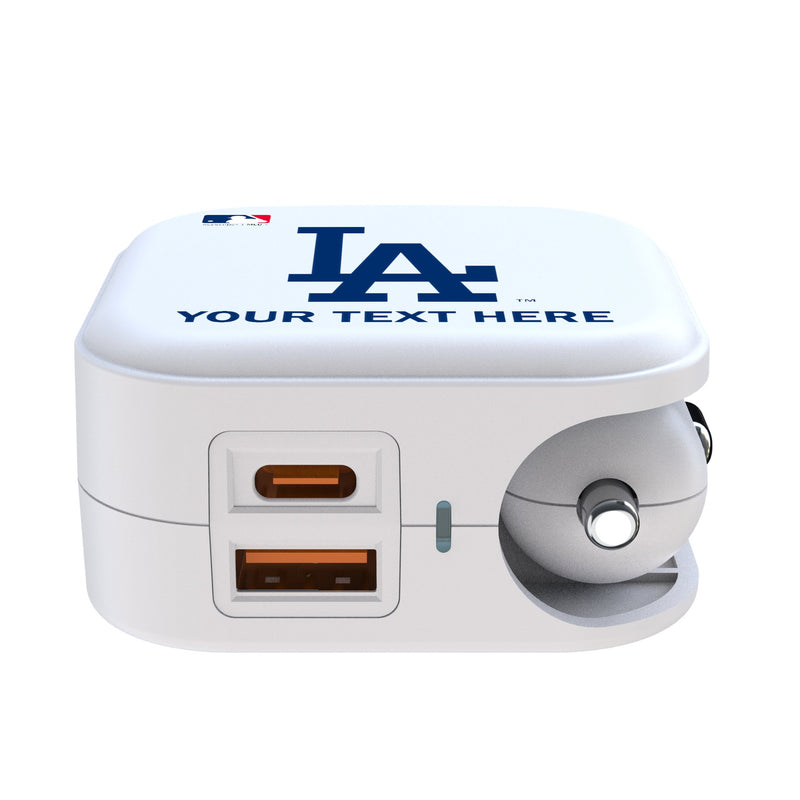 LA Dodgers Personalized Insignia 2 in 1 USB Charger Ports.Jpg